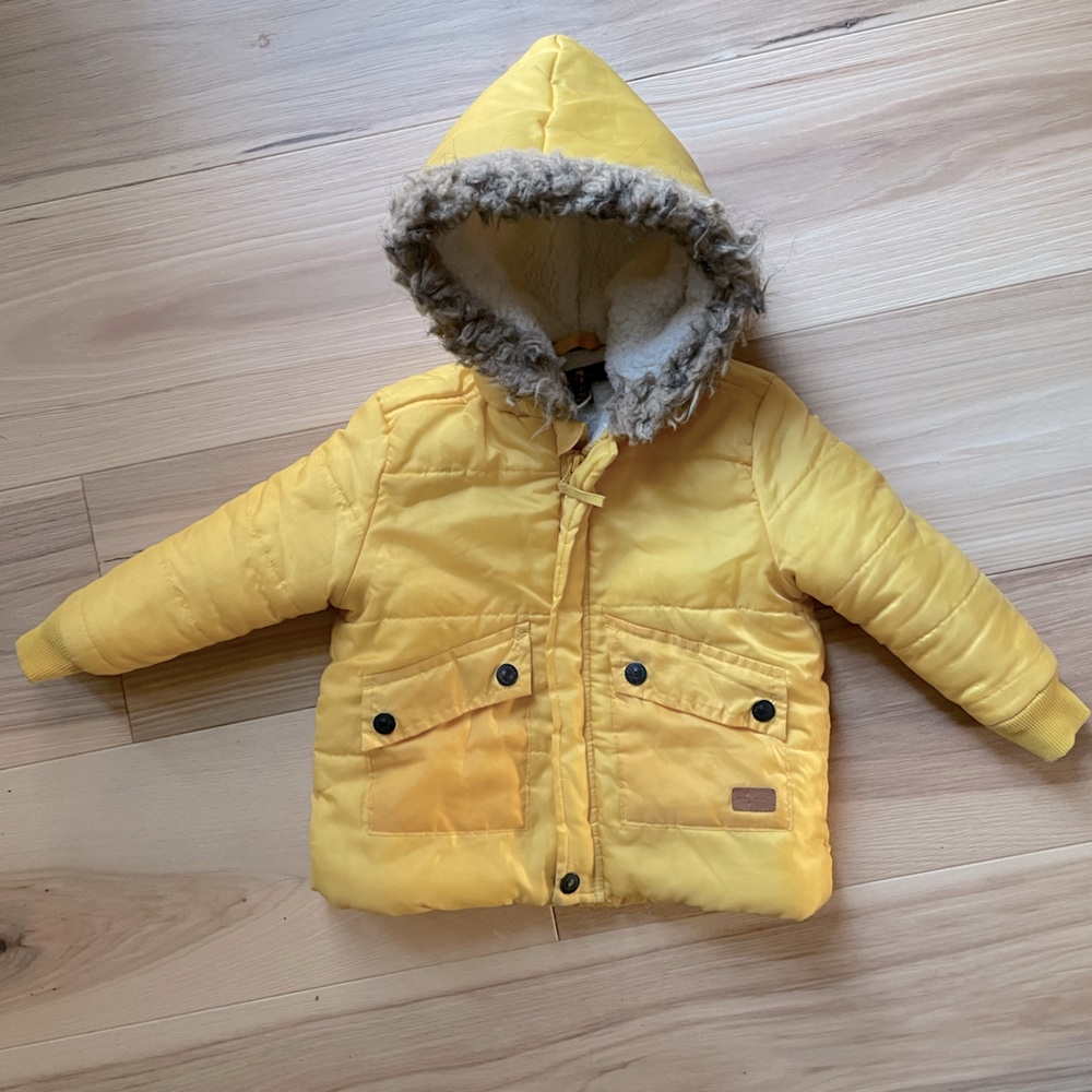 Yellow toddler puffer